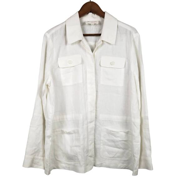 Two by Vince Camuto Linen Utility Top - S - Picture 1 of 6